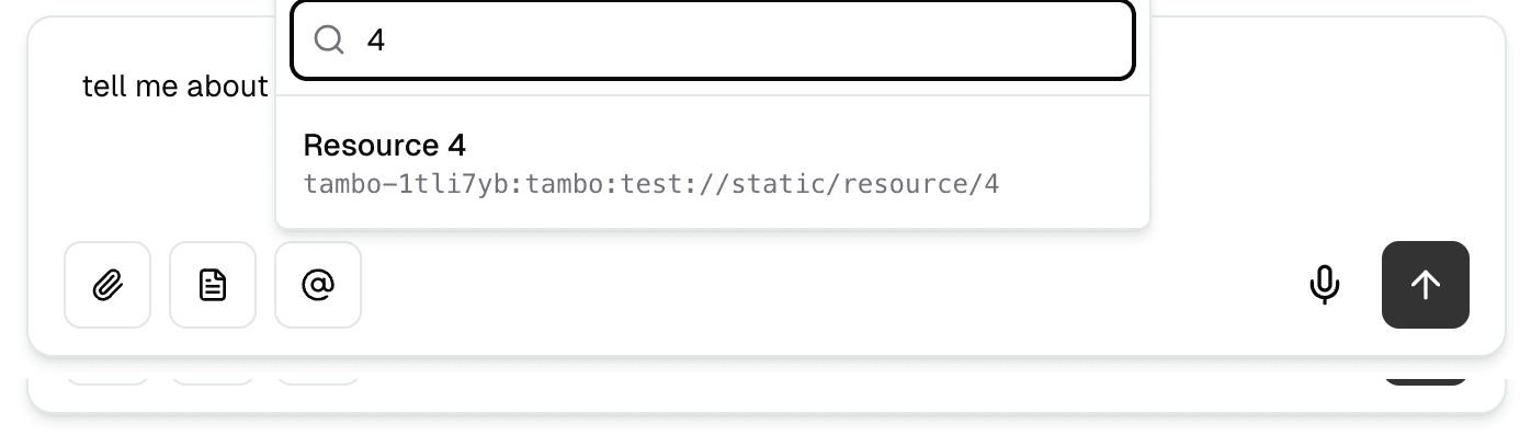 Browsing resources via button