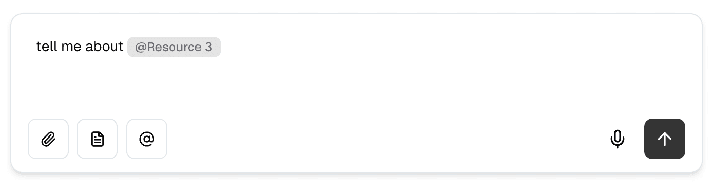 Resource inserted via @ mention